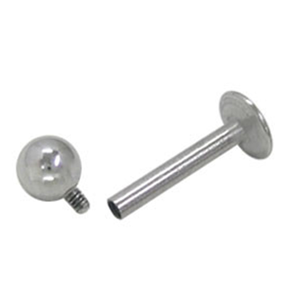 Surgical Steel 14 Gauge Labret Stud with Ball End - photo 2