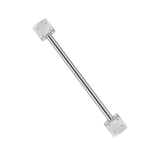 Surgical Steel or Titanium 14 Gauge Industrial Barbell with Dice