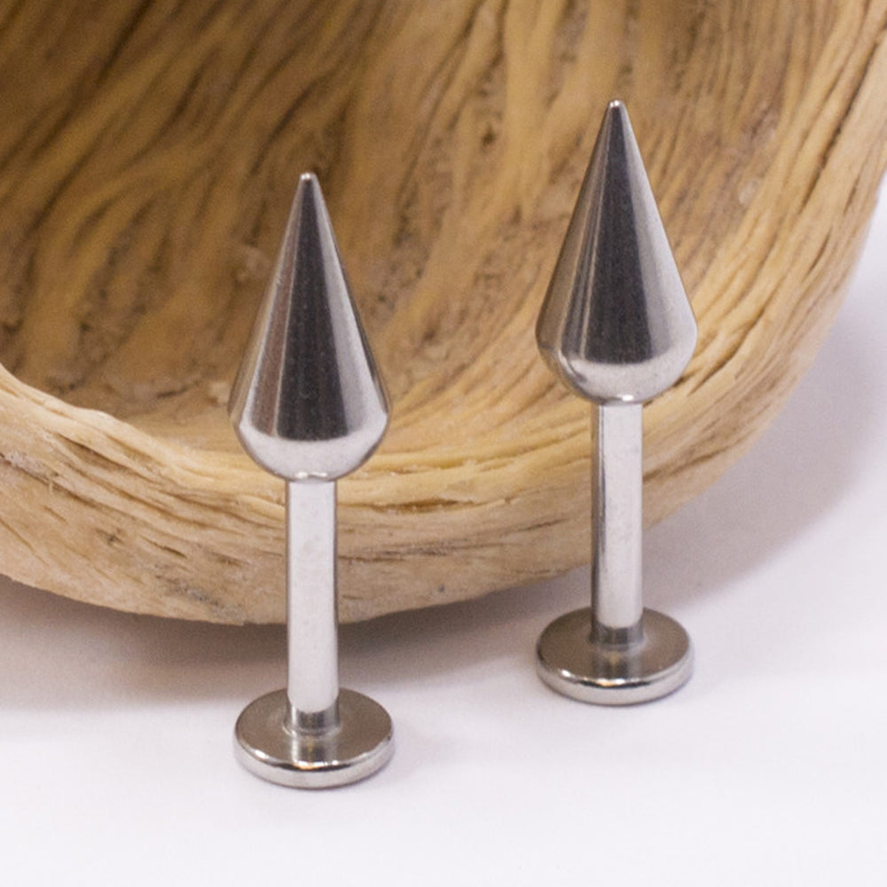 Surgical Steel 14 Gauge Labret Stud with Long Spike - Pair - photo 3
