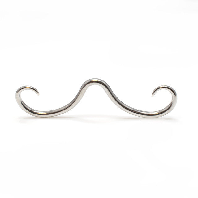 Surgical Steel 8 to 16 Gauge Mustache Septum Ring - 2 3/8 Inch - photo 3