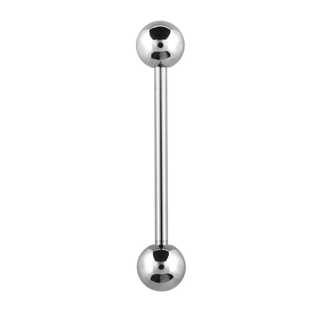 Surgical Steel 14 Gauge Sterilized Straight Barbell with 6mm Balls - photo 2
