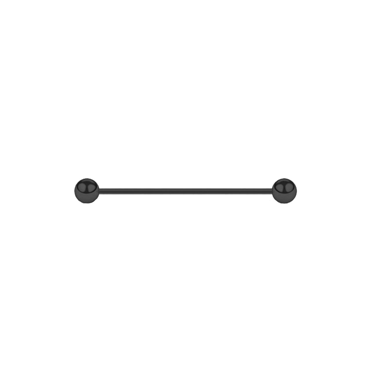 Surgical Steel Straight Industrial Barbell Ring 16 Gauge 1-1/2" Length