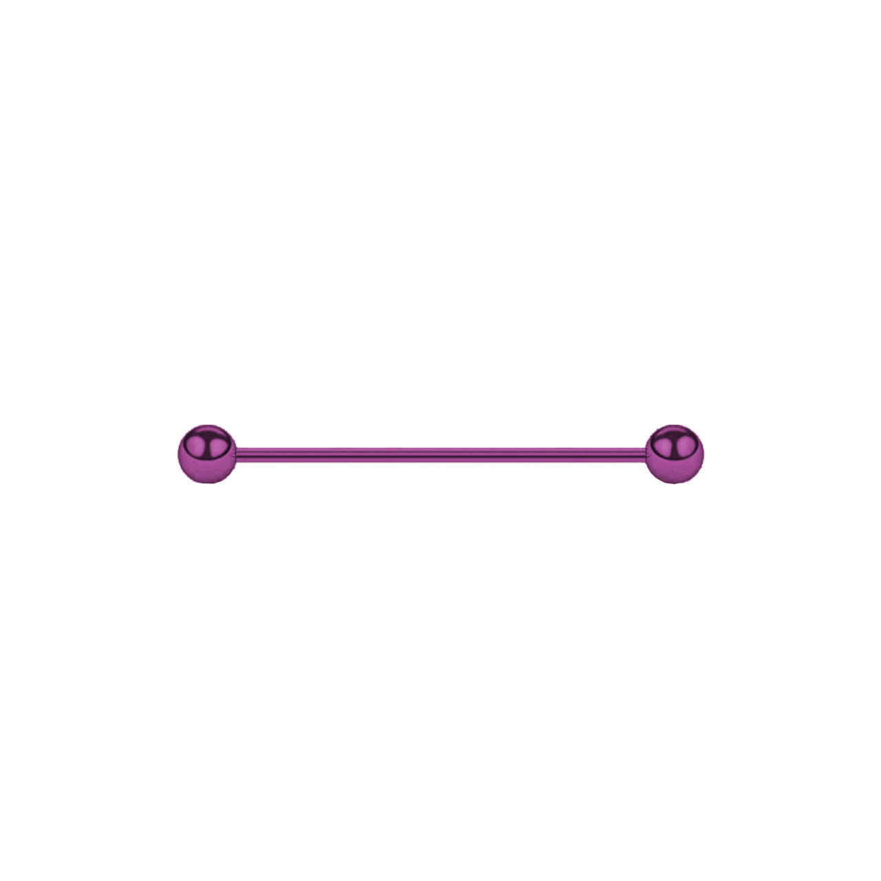 Surgical Steel Straight Industrial Barbell Ring 16 Gauge 1-1/2" Length