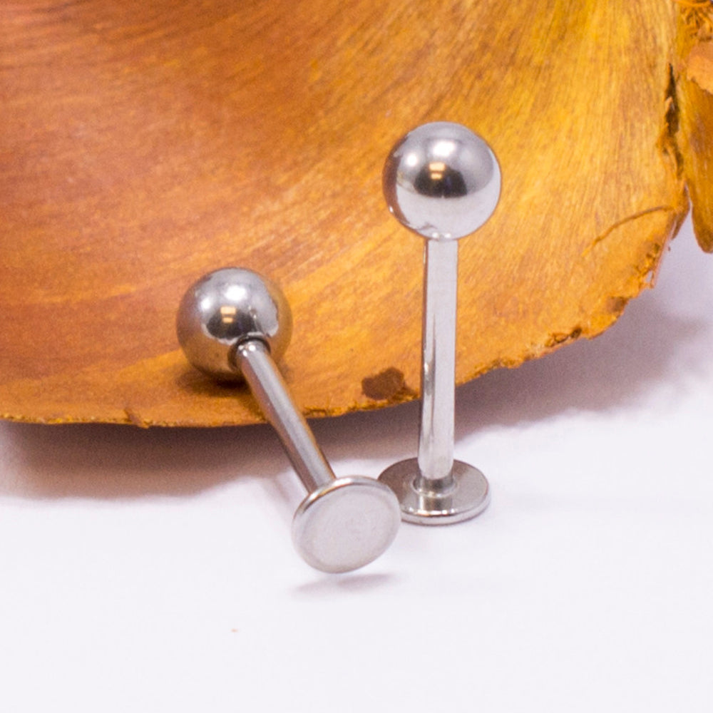 Surgical Steel 16 Gauge Labret Stud with Ball - Pair - photo 3