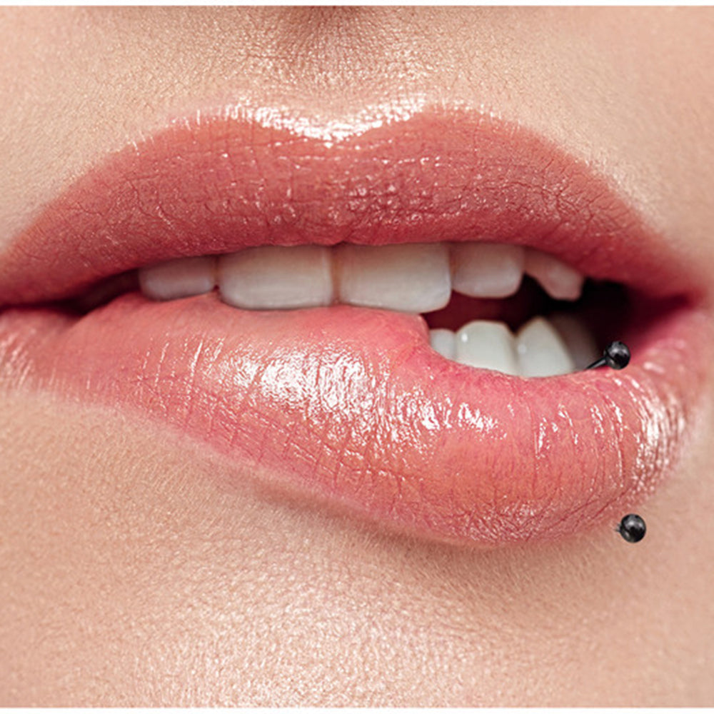 Surgical Steel 16 Gauge Black PVD Lippy Loop Labret with Balls - photo 3
