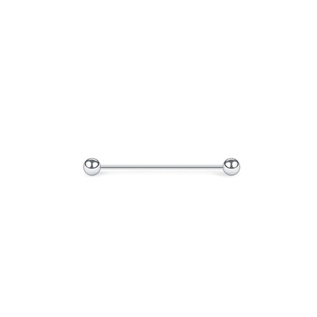 Surgical Steel Anodized Industrial Barbell Ring 16 Gauge 1-1/2" Length