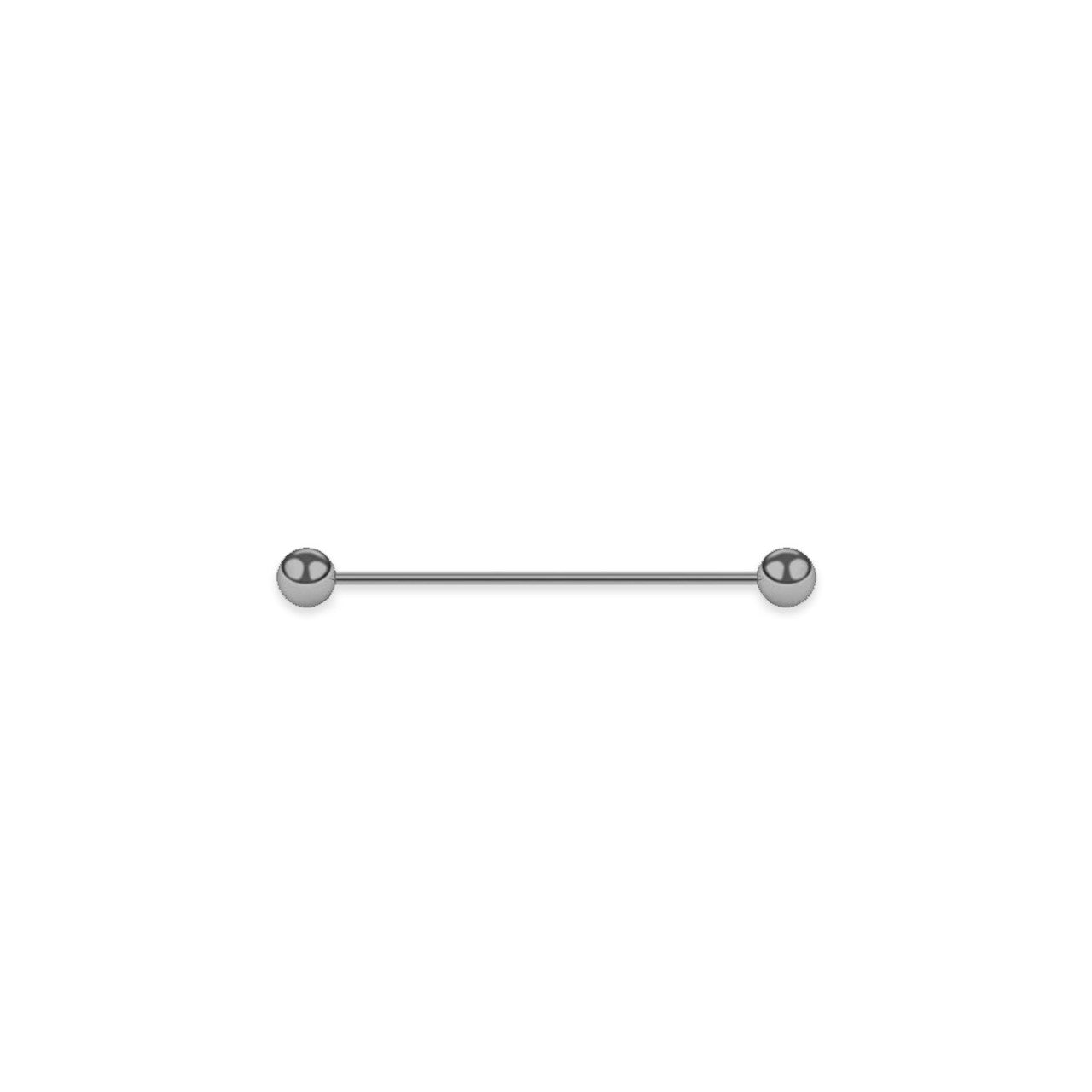 Surgical Steel Anodized Industrial Barbell Ring 16 Gauge 1-1/2" Length