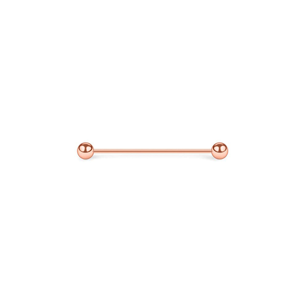 Surgical Steel Anodized Industrial Barbell Ring 16 Gauge 1-1/2" Length