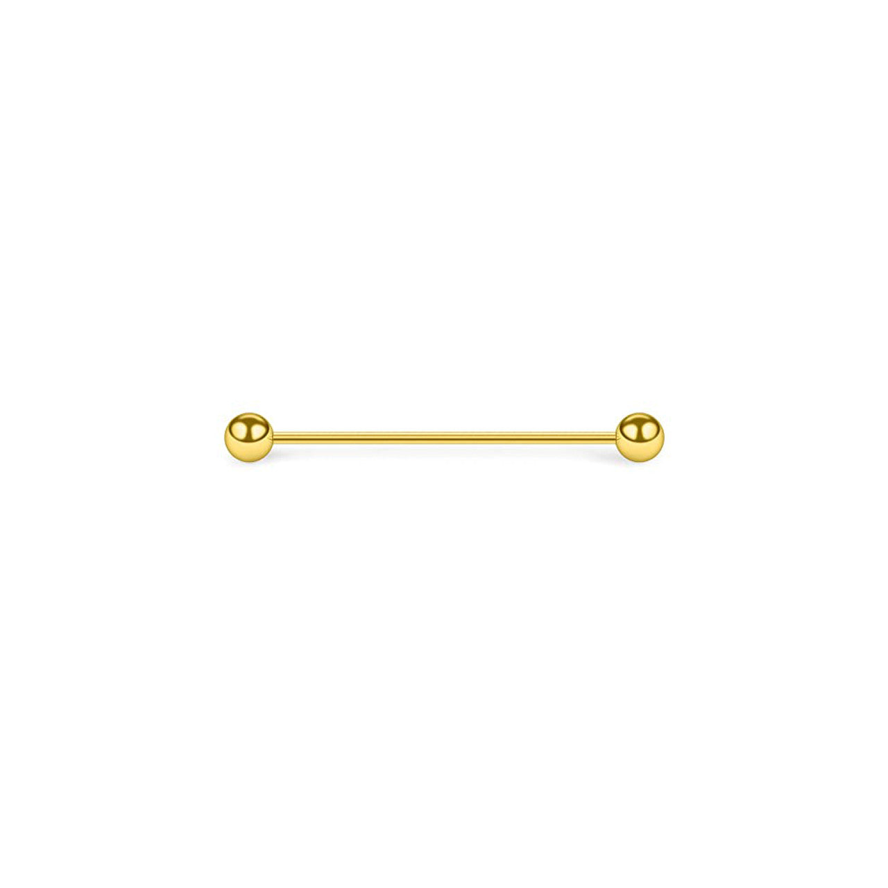 Surgical Steel Anodized Industrial Barbell Ring 16 Gauge 1-1/2" Length