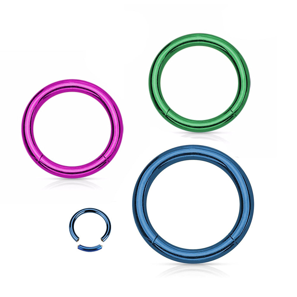 Anodized Titanium 16 Gauge Seamless Segment Ring