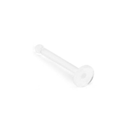 Clear Bio-Flex Nose Bone Ring Stud Retainer 20 to 16 Gauge 1/4" (6 MM)