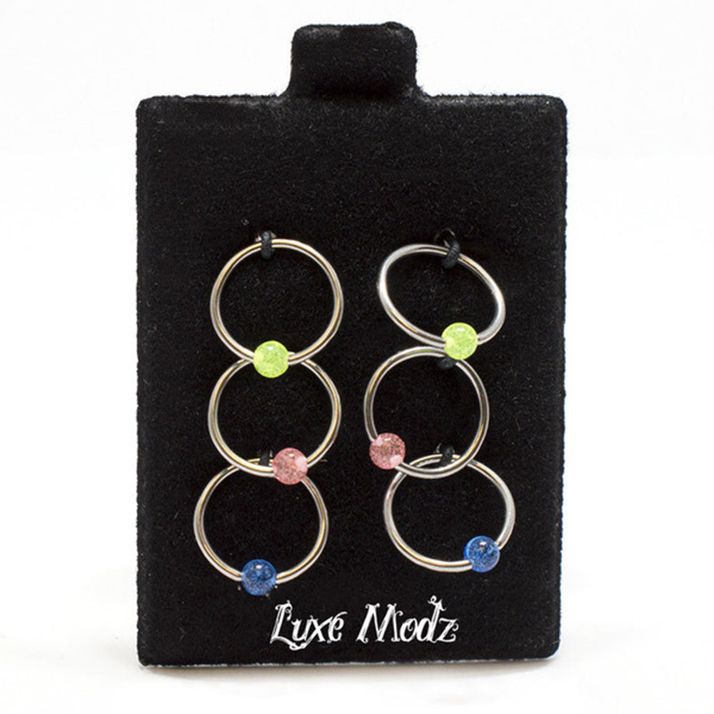 Surgical Steel 18 Gauge Captive Bead Ring with Acrylic Ball - 6 Pack - photo 2