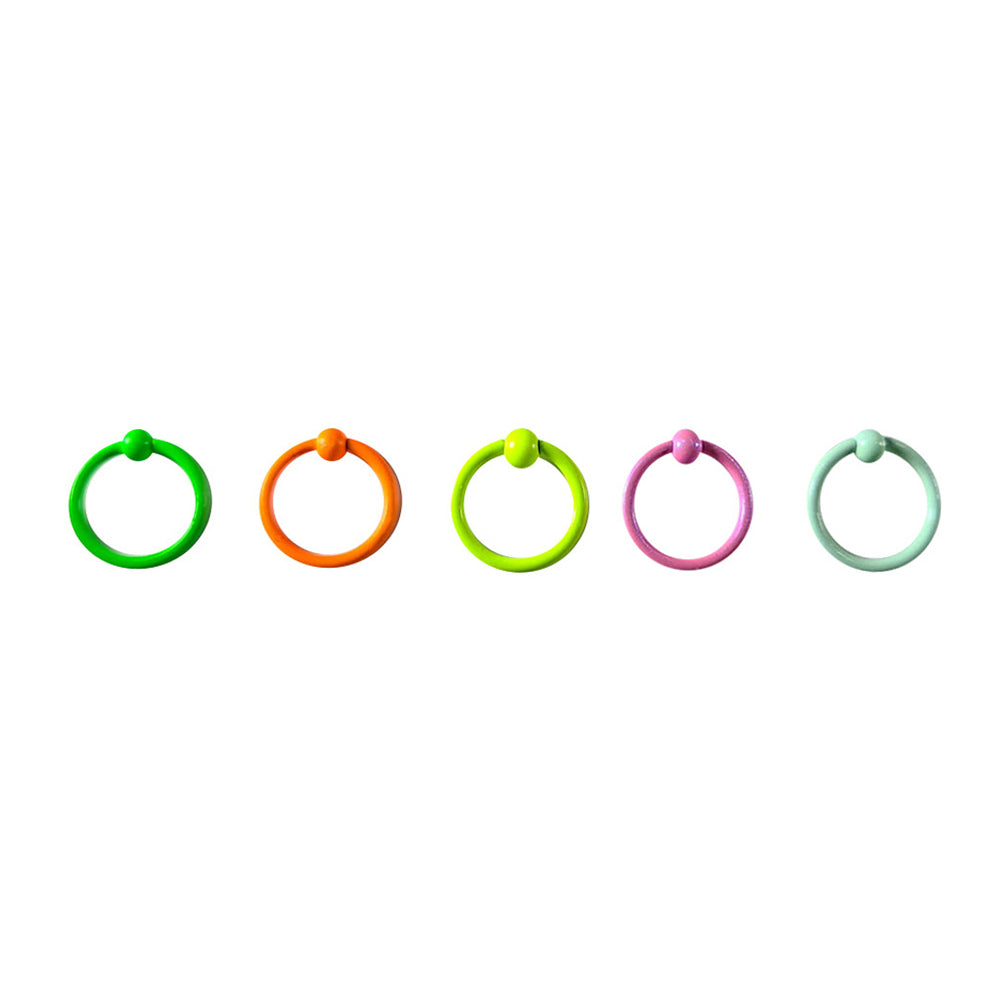Surgical Steel Captive Bead Rings UV Colors 18 Gauge 8mm - 5 Pack - photo 3