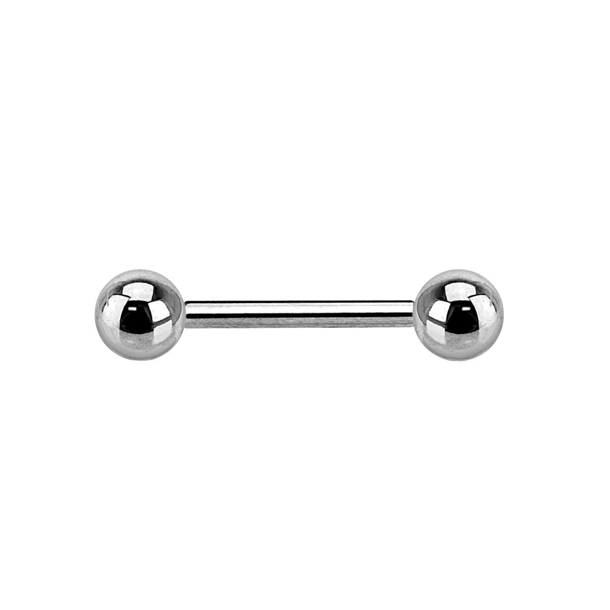 Titanium 14 Gauge Straight Barbell High Polished with 5mm Ball