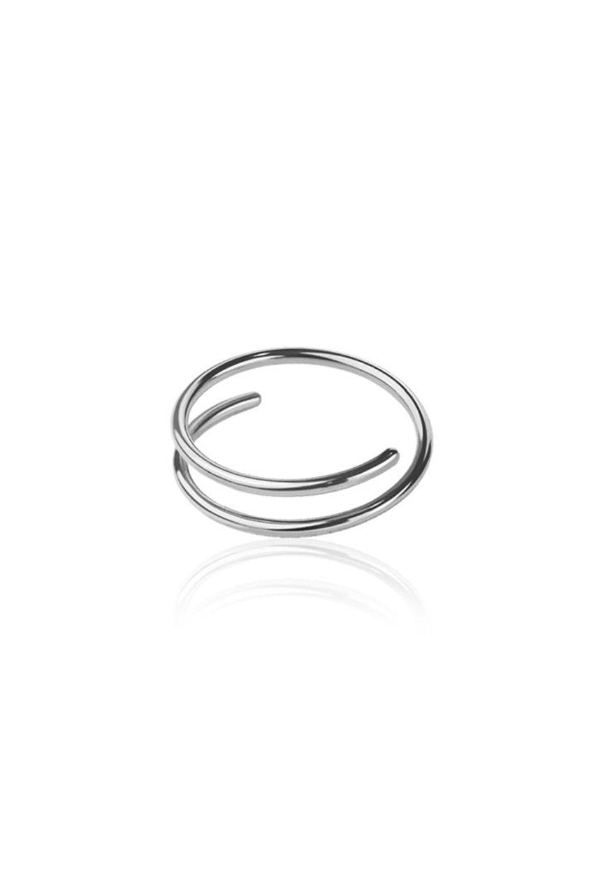 Surgical Steel Nose Ring 20 Gauge Double Hoop for Single Piercing