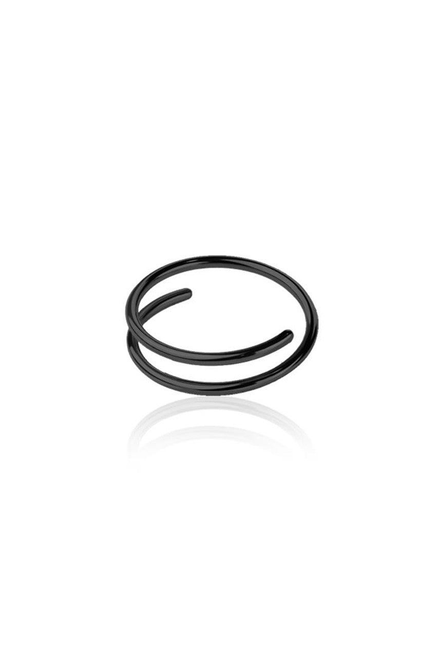 Surgical Steel Nose Ring 20 Gauge Double Hoop for Single Piercing