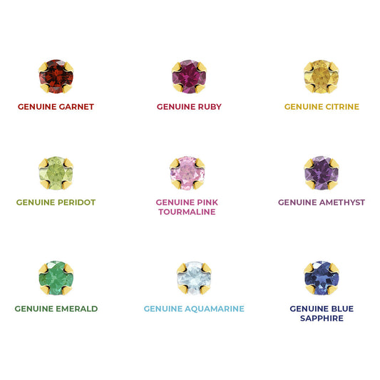 14 Karat Solid Gold 22 Gauge Nose Ring Screw with CZ Gem