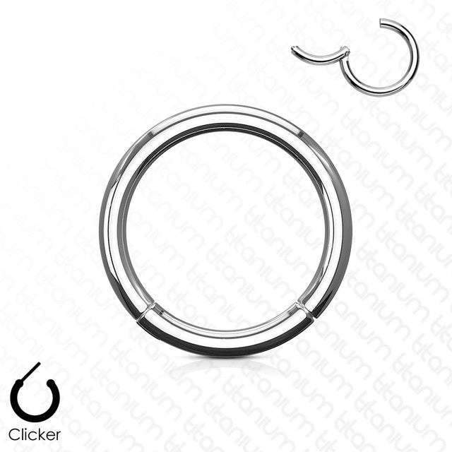 Titanium Hinged Segment Ring 20 18 & 16 Gauge Seamless Hoop