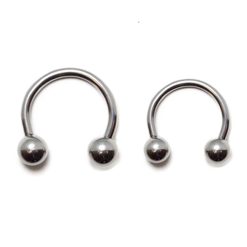 Surgical Steel 14 & 16 Gauge Horseshoe with Ball Ends - Pair