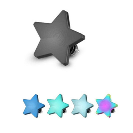 Surgical Steel Dermal Top 14 Gauge 4 MM with Internally Threaded Star