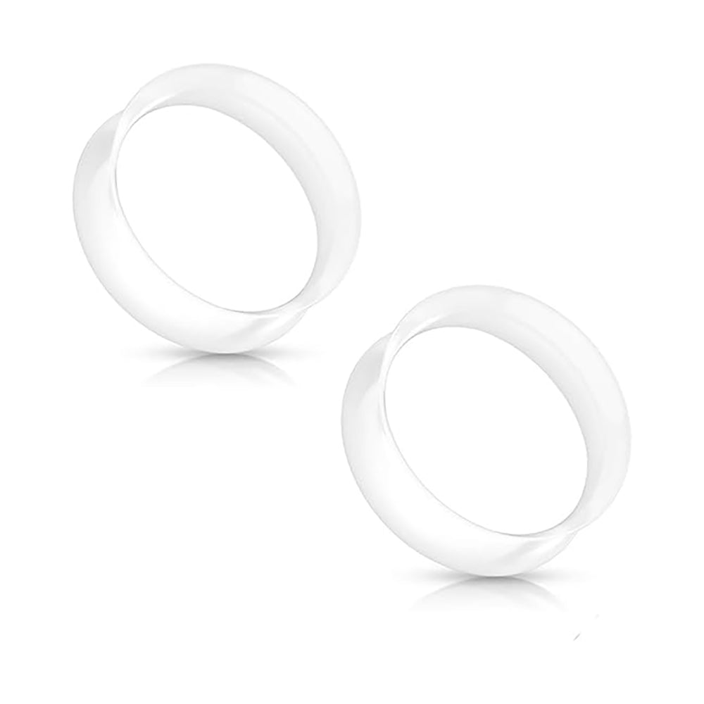 Double Flare Thin Silicone Plug Ear Tunnel 2 to 9/16" Gauge - Pair