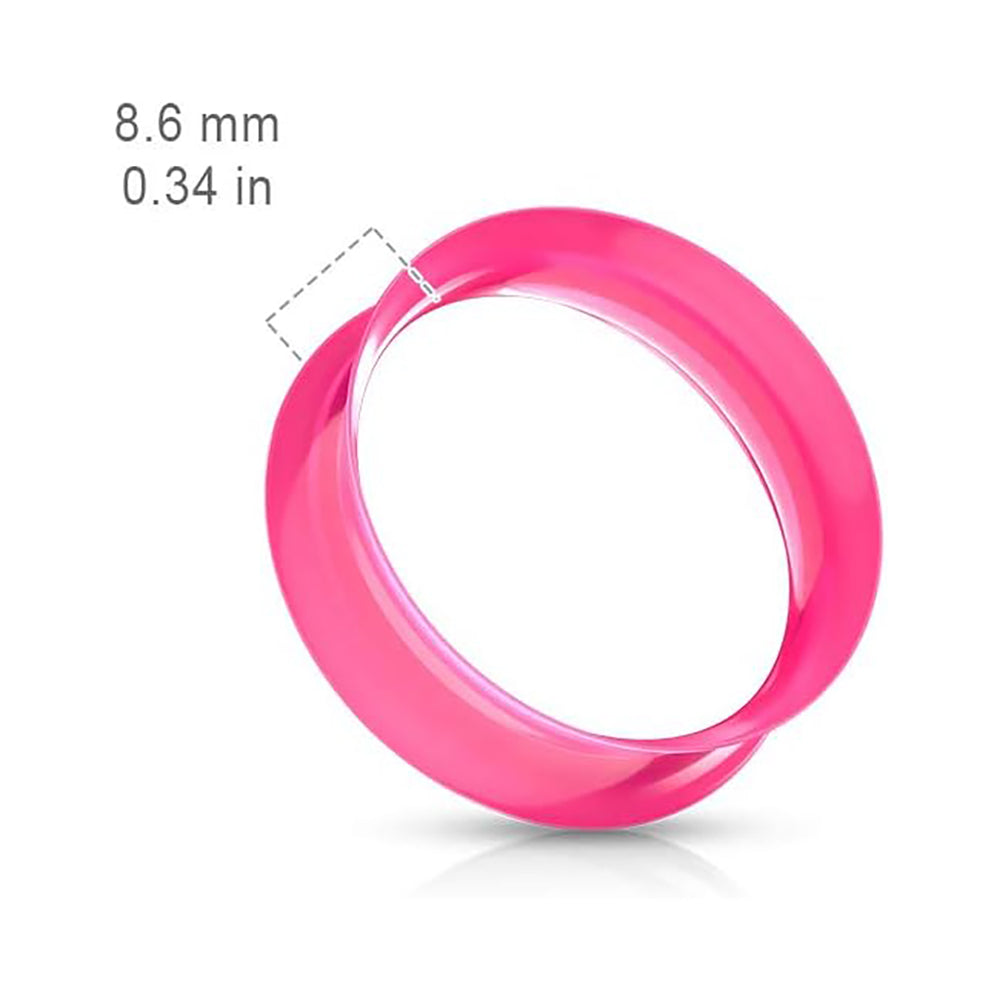 Double Flare Thin Silicone Plug Ear Tunnel 2 to 9/16" Gauge - Pair