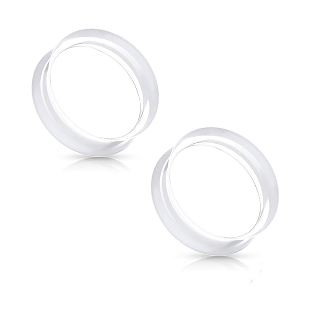 Double Flare Thin Silicone Plug Ear Tunnel 2 to 9/16" Gauge - Pair