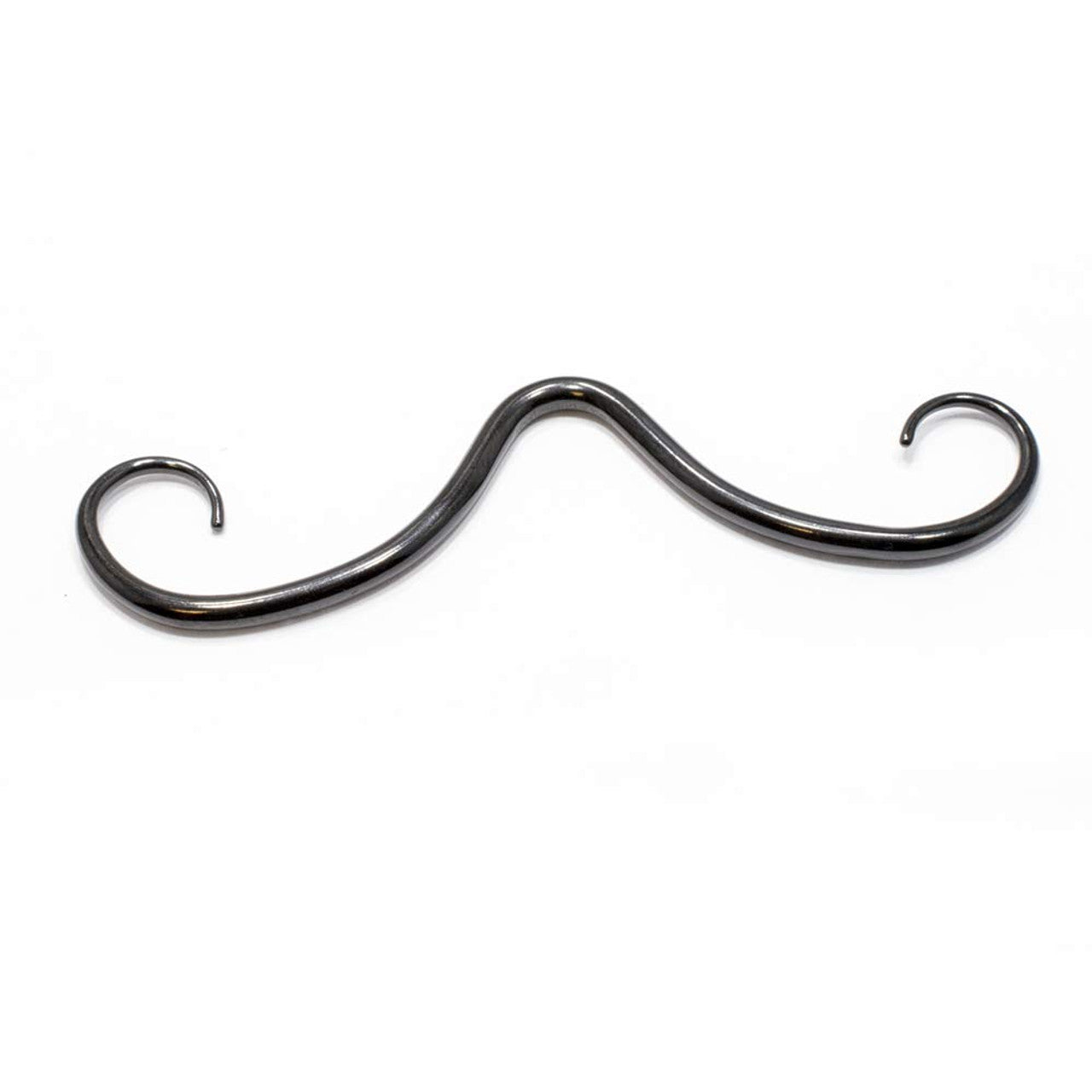 Surgical Steel Curly Mustache Septum Ring 16 or 14 Gauge 2-3/4" Long