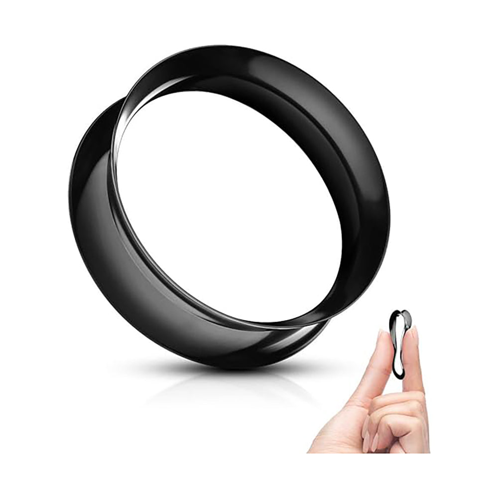 Double Flare Thin Silicone Plug Ear Tunnel 2 to 9/16" Gauge - Pair