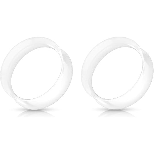 Double Flare Silicone Plug Ear Tunnel 2 to 1/2 Gauge 3 Colors - 6 Pack
