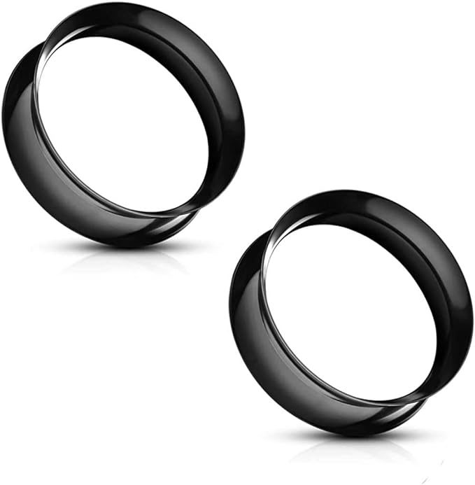 Double Flare Silicone Plug Ear Tunnel 2 to 1/2 Gauge 3 Colors - 6 Pack