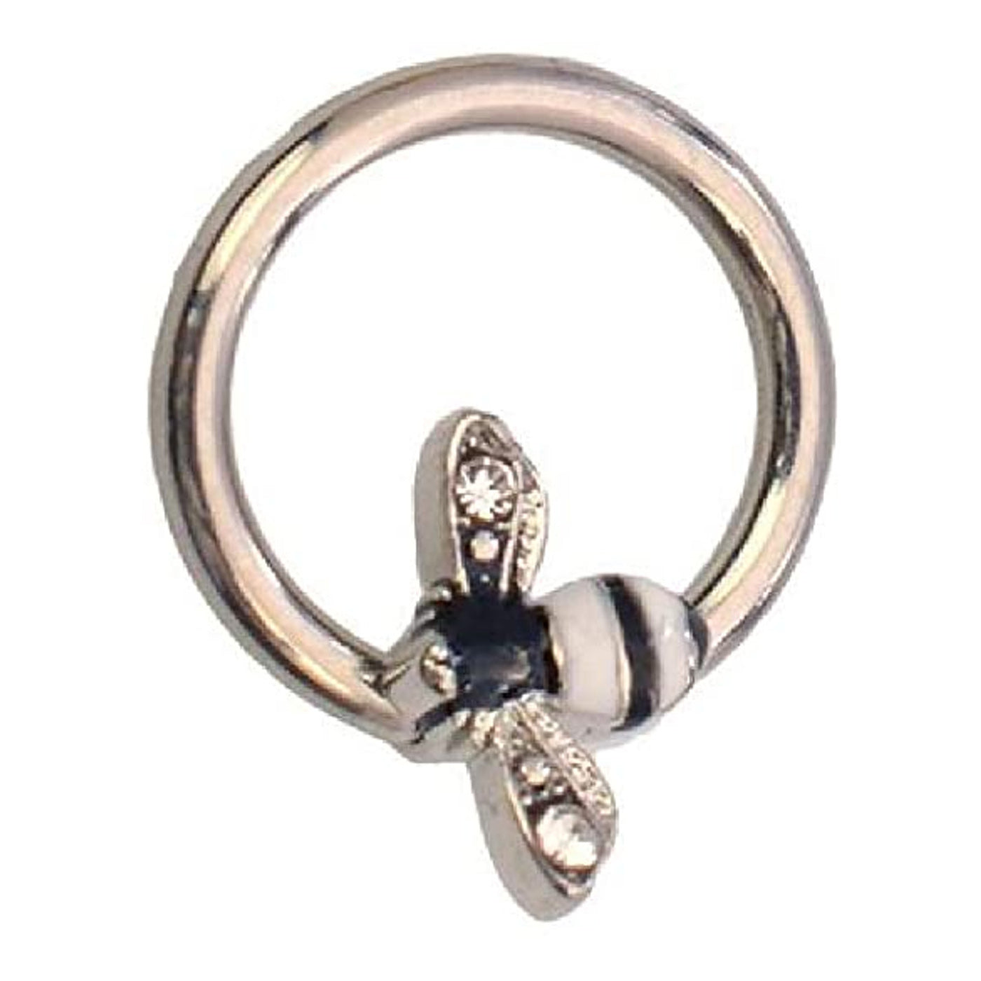 Surgical Steel Captive Bead Ring 16 Gauge 5/16" (8 MM) With Bumble Bee