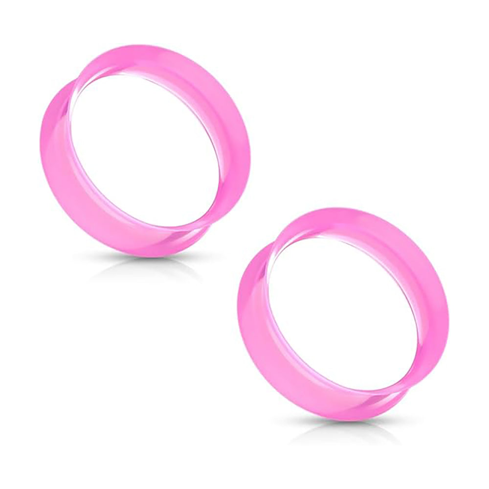 Double Flare Thin Silicone Plug Ear Tunnel 2 to 9/16" Gauge - Pair