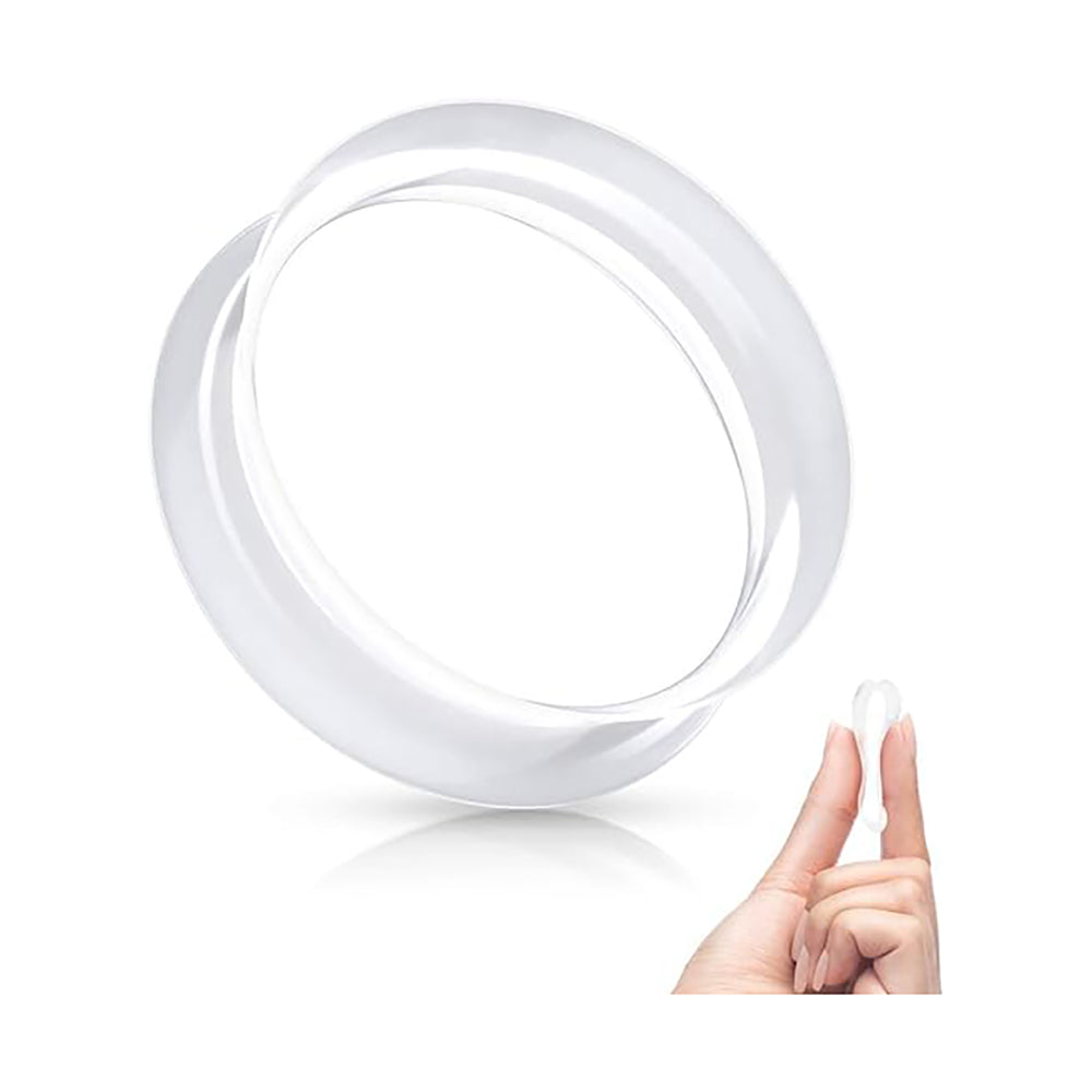 Double Flare Thin Silicone Plug Ear Tunnel 2 to 9/16" Gauge - Pair