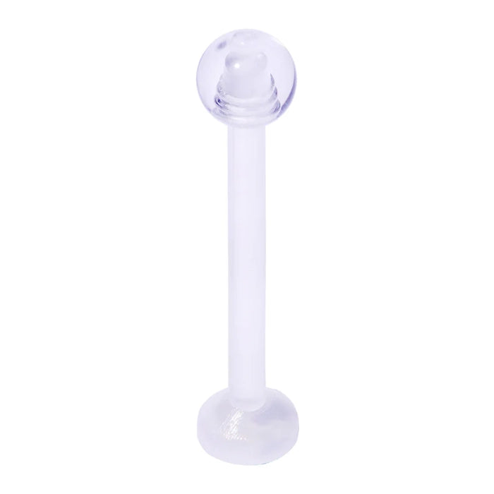 Acrylic Clear Straight Barbell 14 Gauge 5/8" Tongue Ring Retainer
