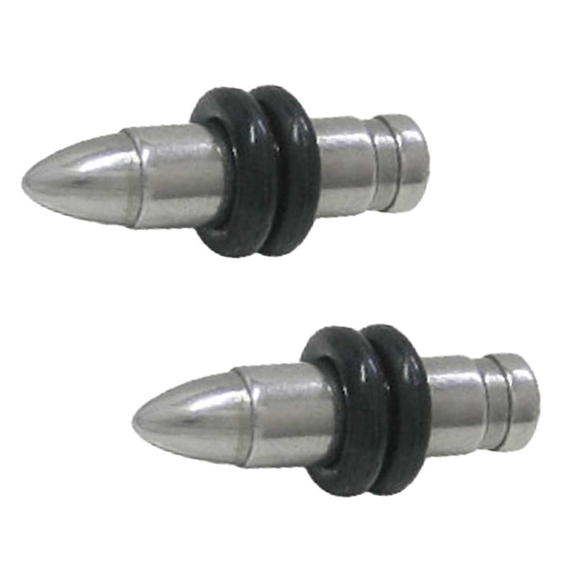 Surgical Steel 6 Gauge Bullet Ear Plugs - Pair