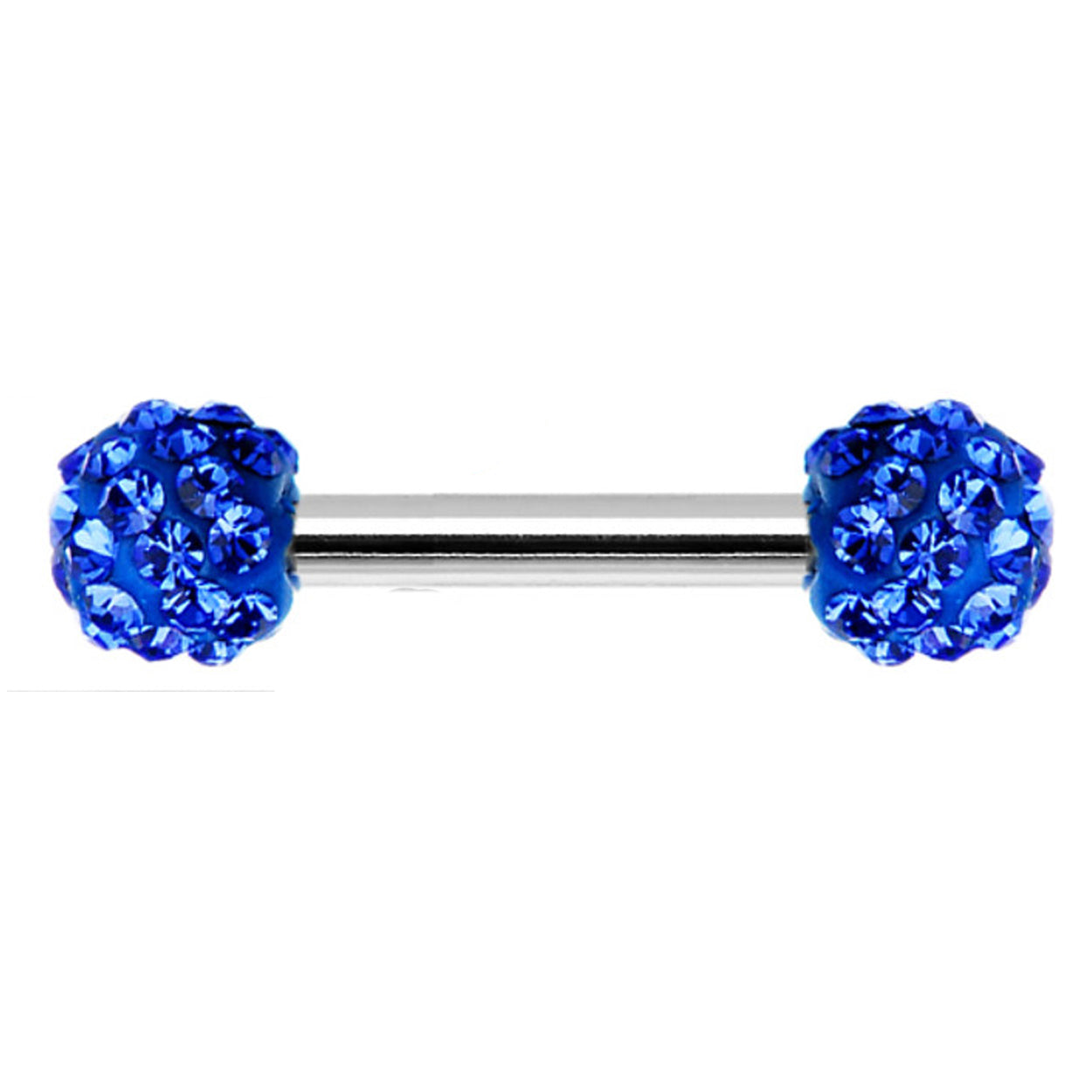 Surgical Steel Nipple Ring Barbell 16 Gauge 1/2" with Ferido CZ Gem