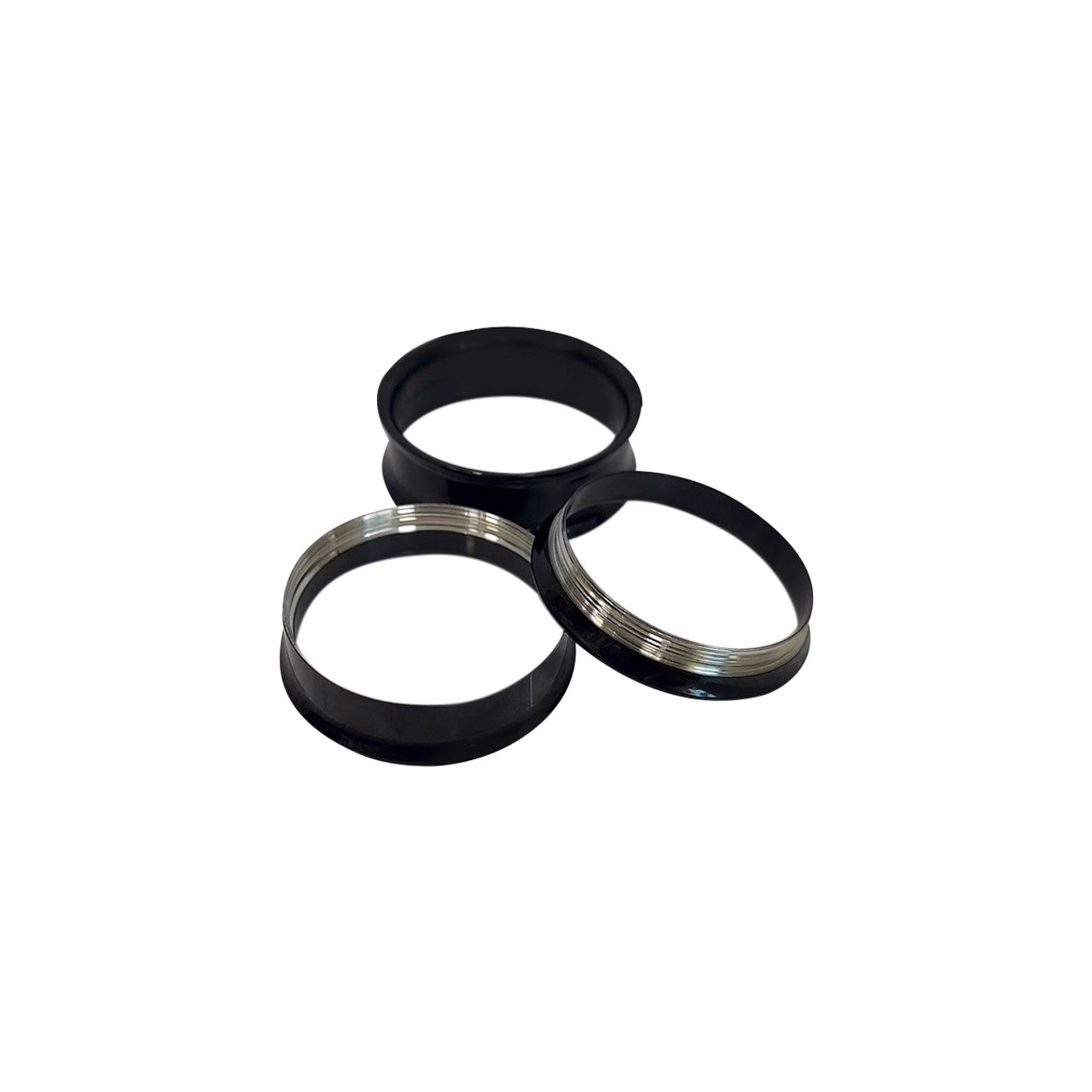 Double Flared Black Screw Fit Plug Ear Tunnel 8 to 1" Gauge - Pair
