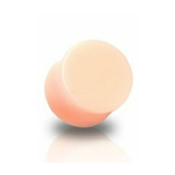 Double Flare Flesh Peach Silicone Plug Ear Tunnel 8 to 1/2 Gauge - Set
