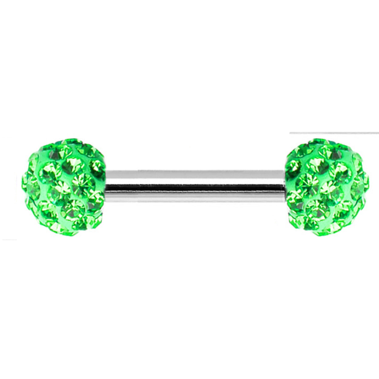 Surgical Steel Nipple Ring Barbell 16 Gauge 1/2" with Ferido CZ Gem