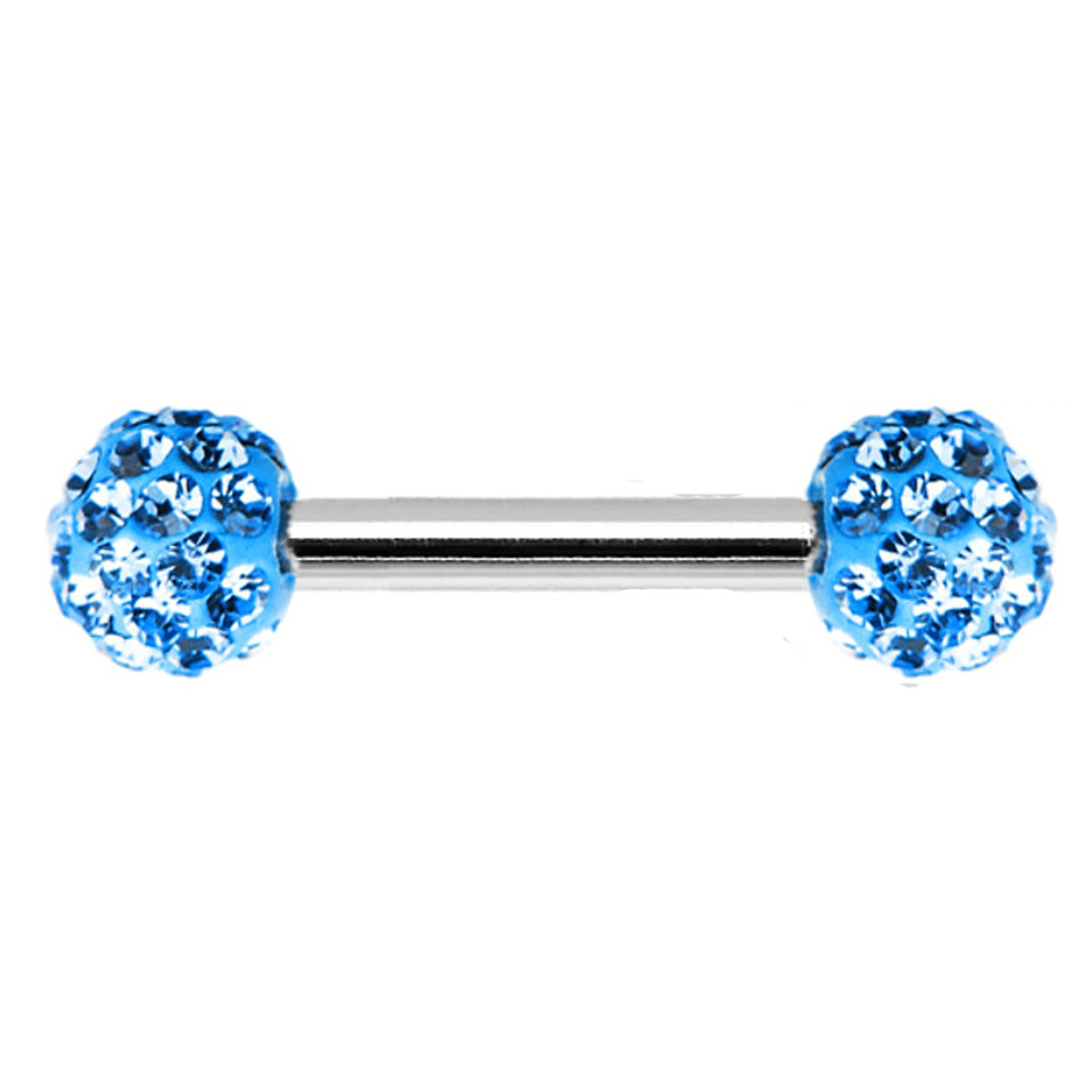 Surgical Steel Nipple Ring Barbell 16 Gauge 1/2" with Ferido CZ Gem