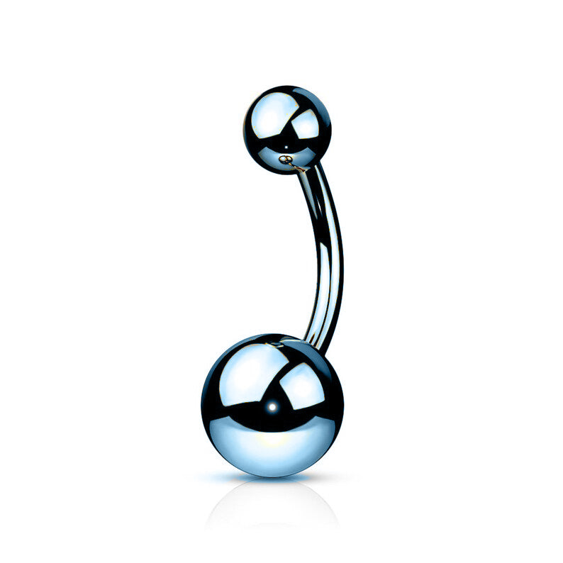Titanium Belly Ring 14 Gauge 3/8" (10 MM) PVD Plated - 5 Colors