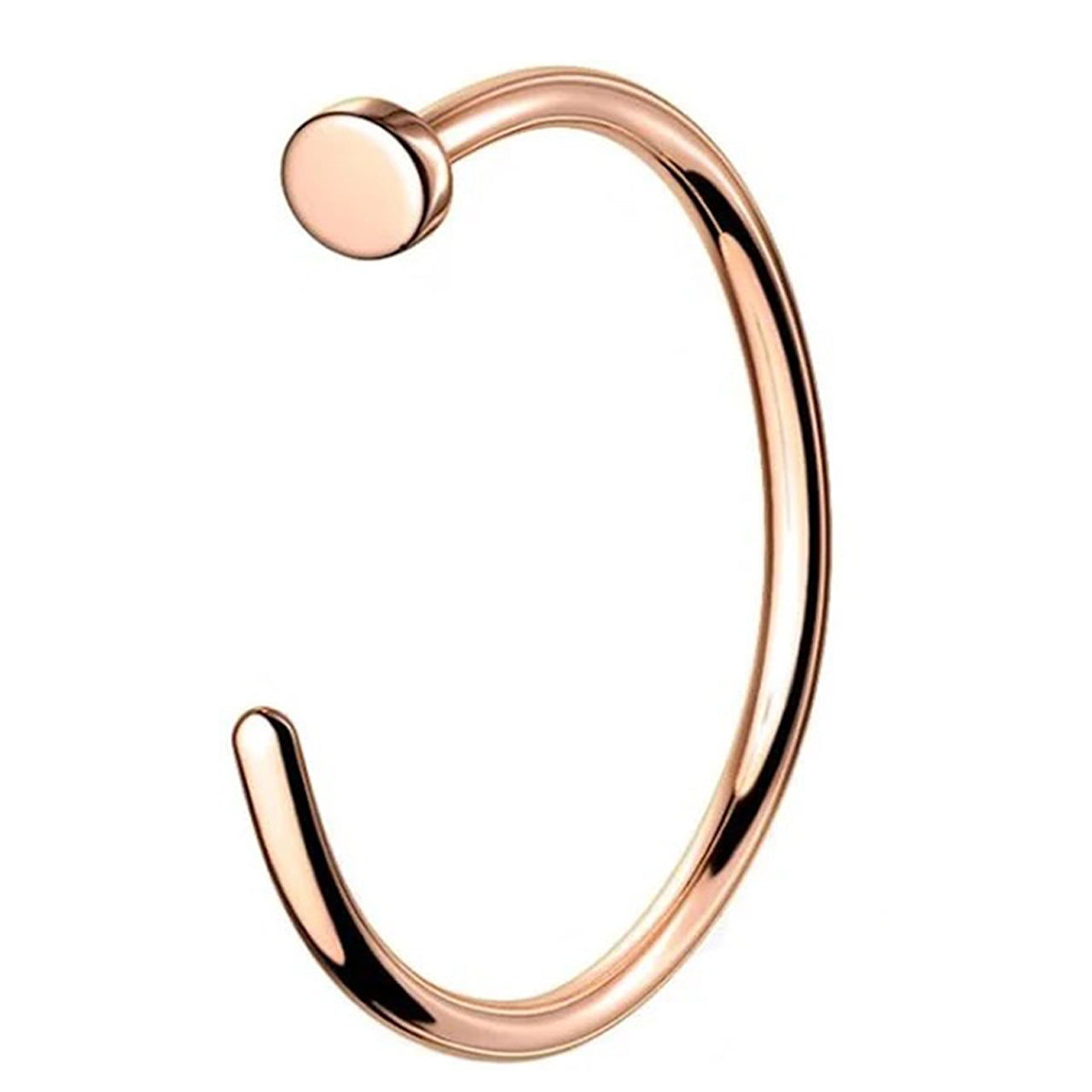 Titanium Anodized Nose Ring Hoop 18 Gauge - Gold or Rose Gold