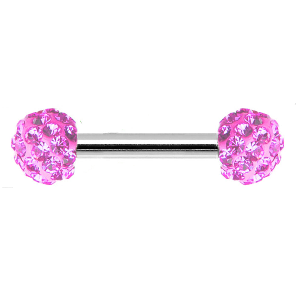 Surgical Steel Nipple Ring Barbell 16 Gauge 1/2" with Ferido CZ Gem