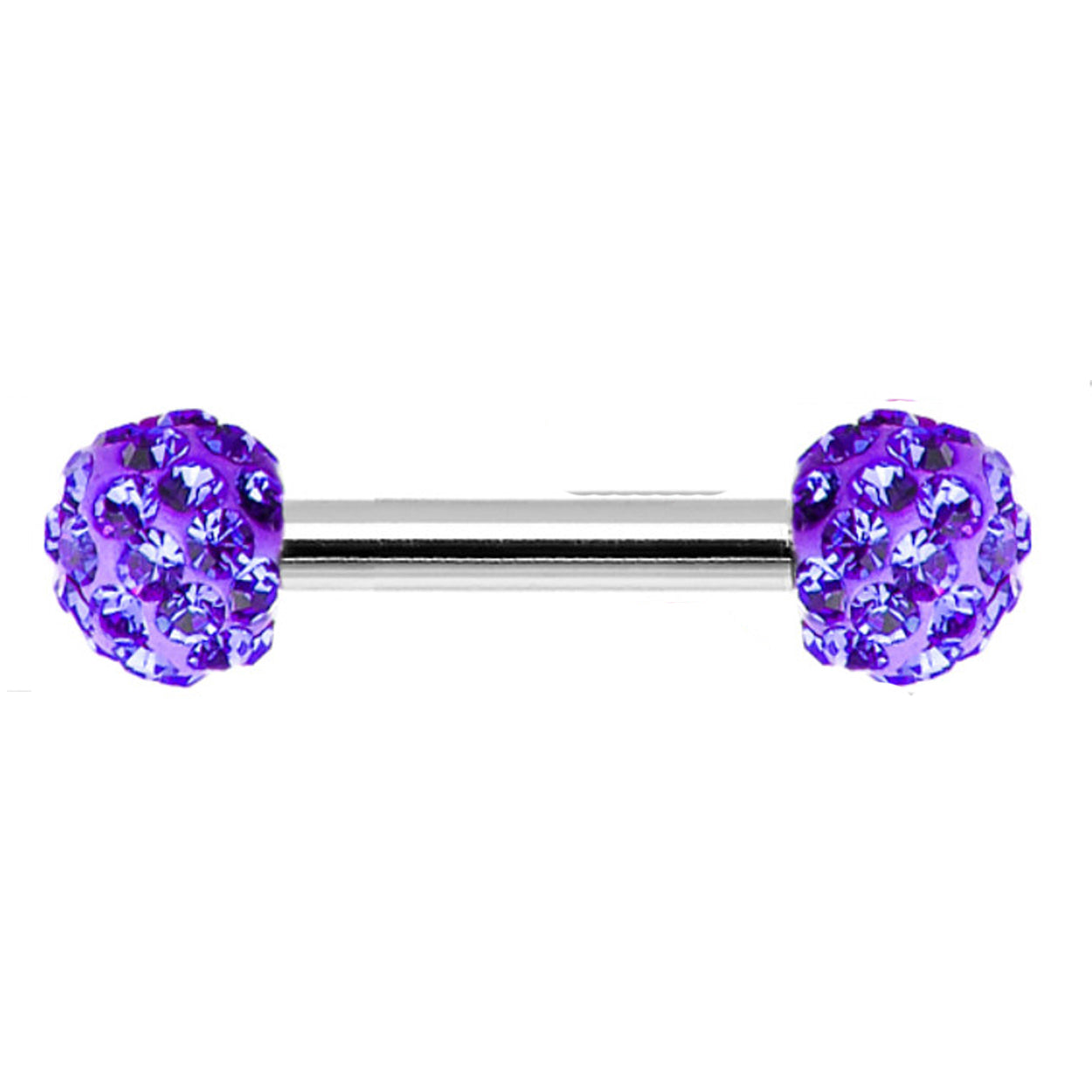 Surgical Steel Nipple Ring Barbell 16 Gauge 1/2" with Ferido CZ Gem