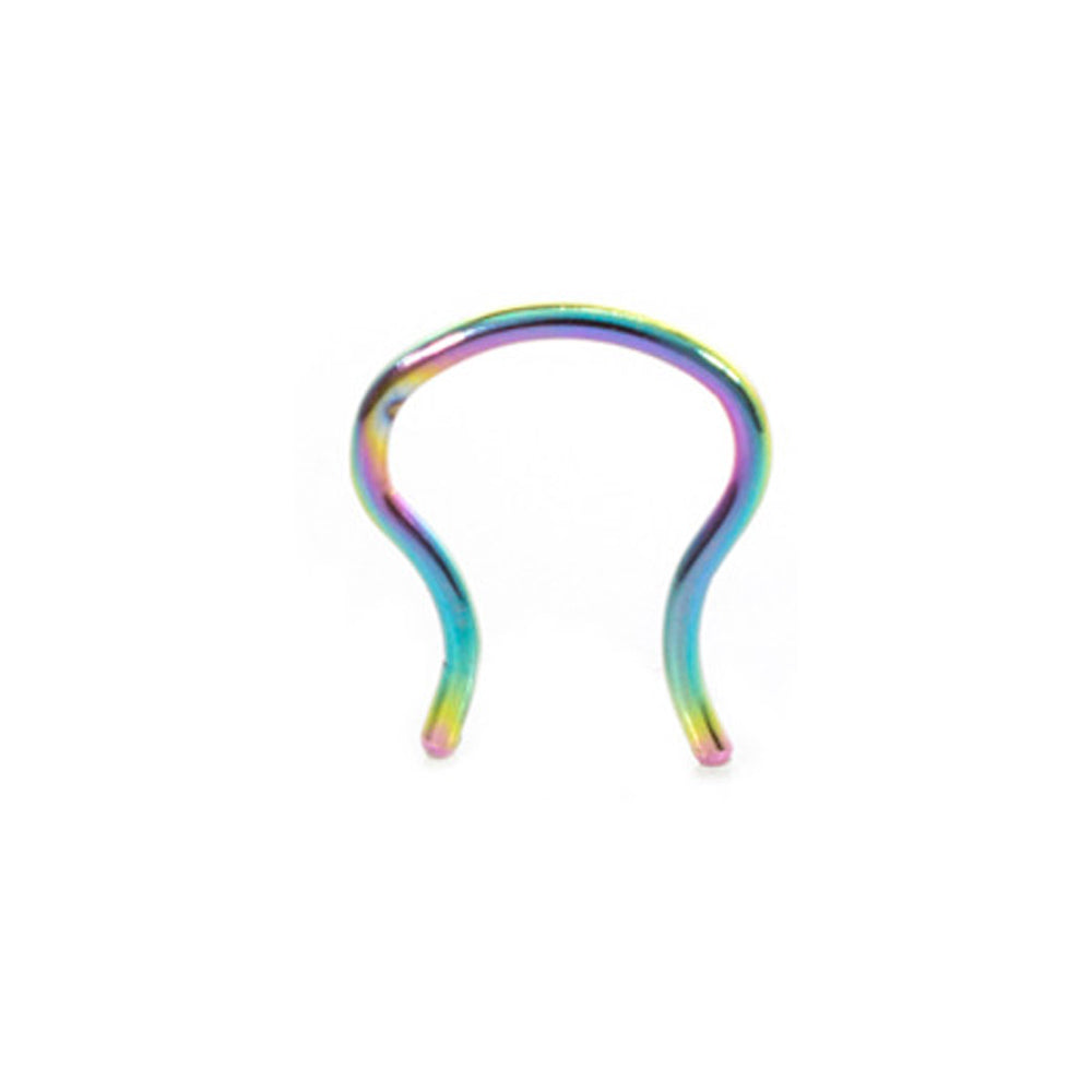 Surgical Steel Anodized Titanium Septum Ring Retainer 16 Gauge U Shape