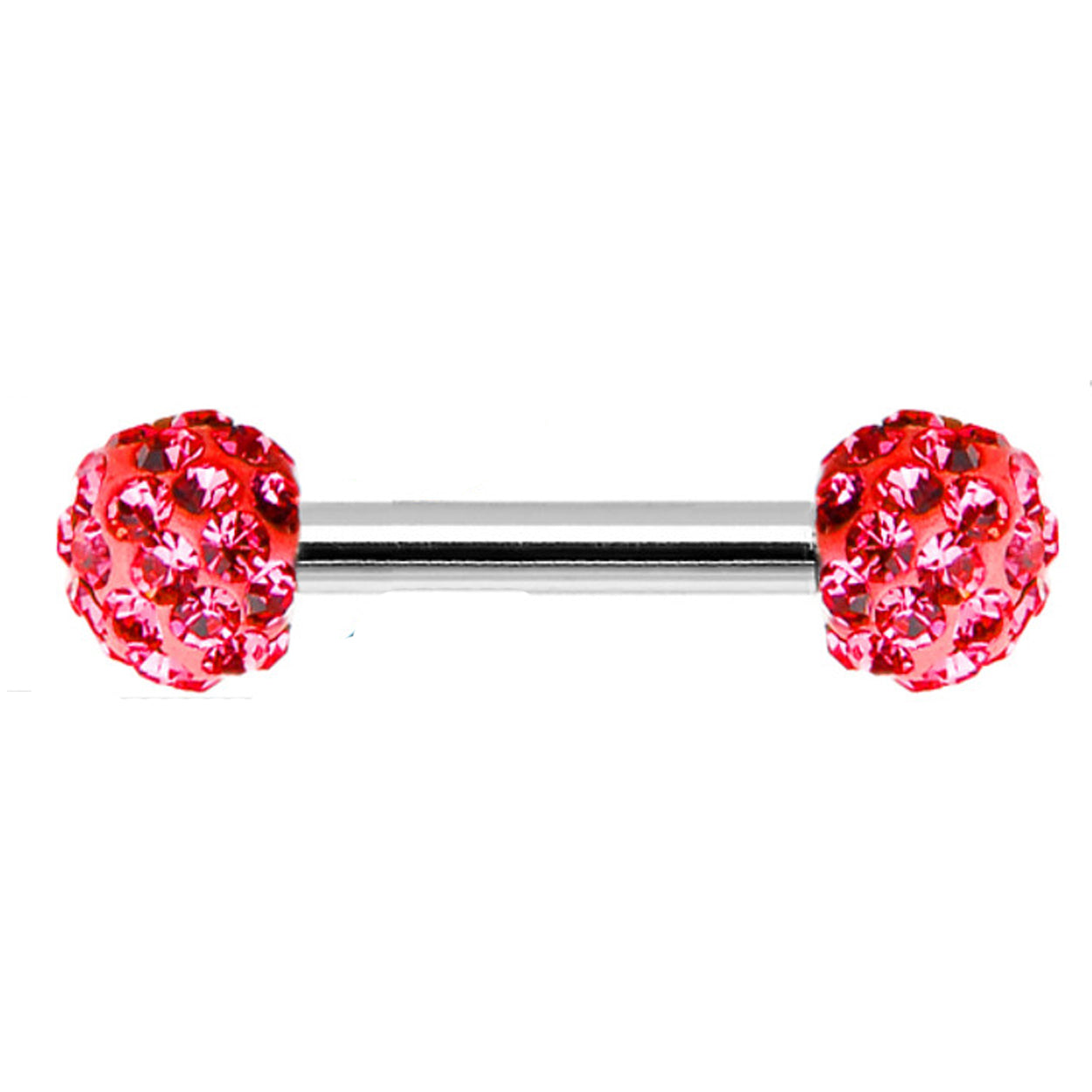 Surgical Steel Nipple Ring Barbell 16 Gauge 1/2" with Ferido CZ Gem