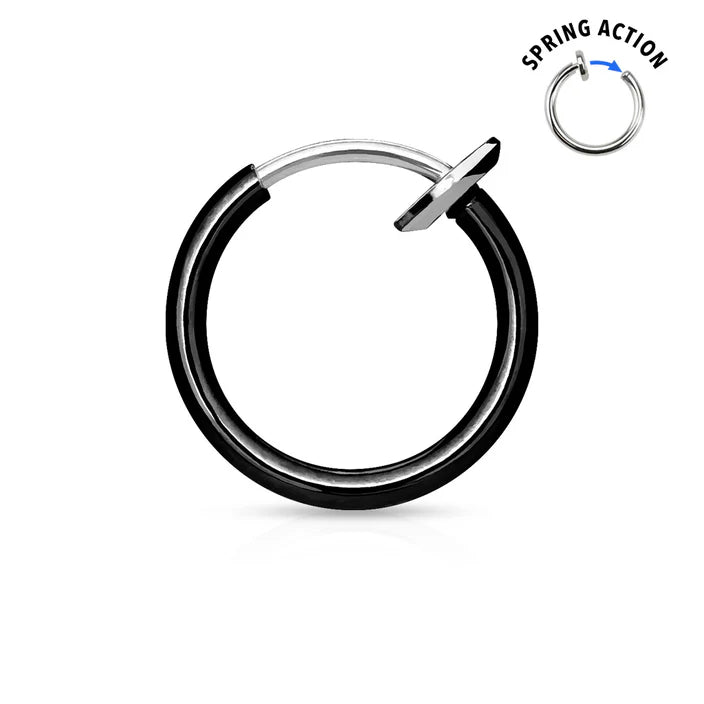 Retractable Clip On Fake Non Piercing Hoop Ring Hinge Kit - 100 Pieces
