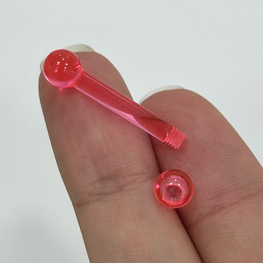 Ultra Violet Acrylic 8 Gauge Straight Barbell - photo 5
