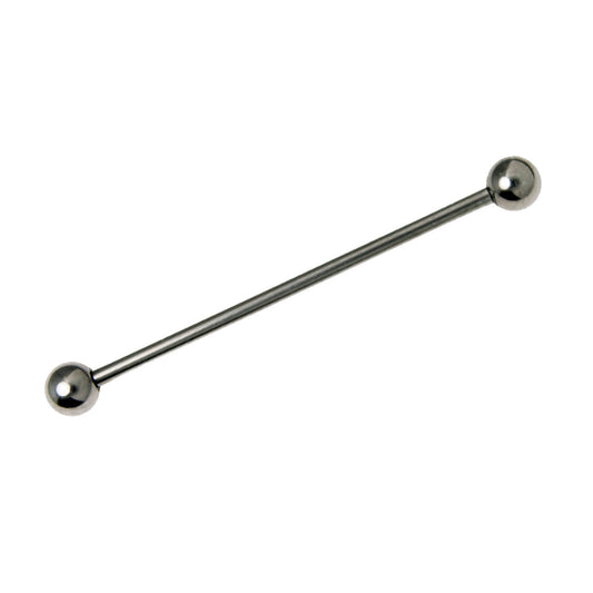 Surgical Steel Industrial Barbell 14 Gauge 1-1/2" - Polished Gun Metal
